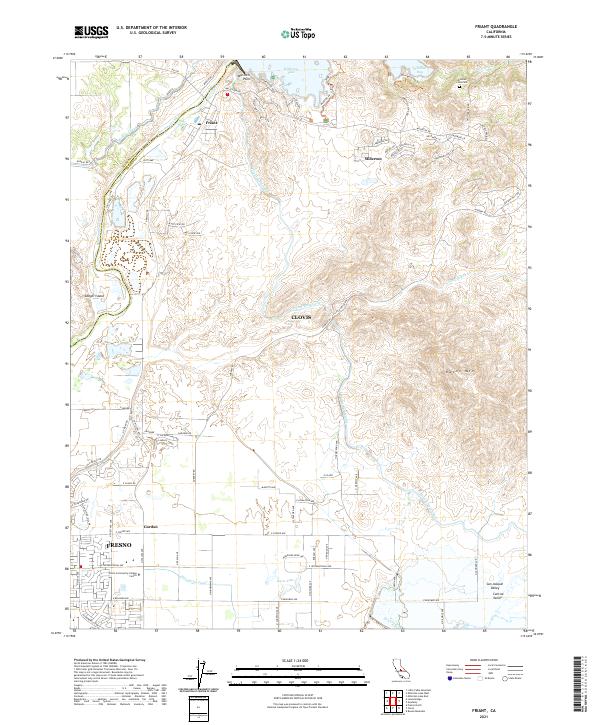 USGS Topographic Map – Friant