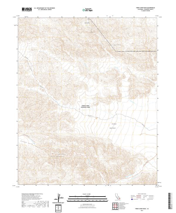 USGS Topographic Map – Fried Liver Wash