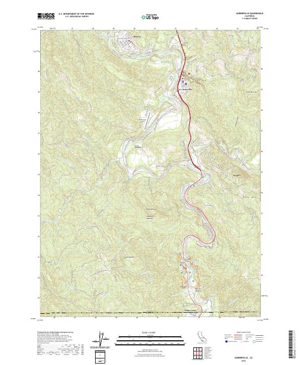 USGS Topographic Map – Garberville