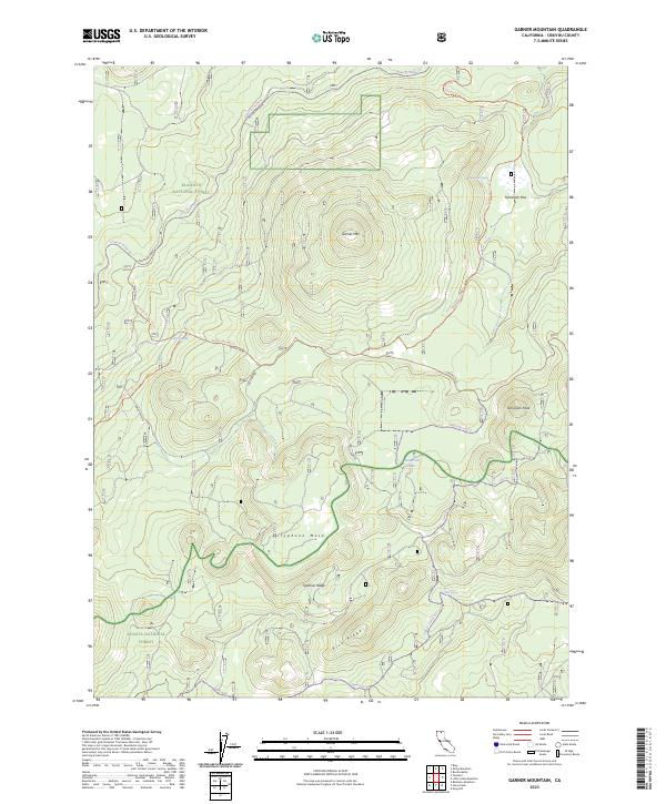 USGS Topographic Map – Garner Mountain