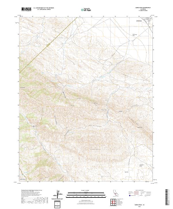 USGS Topographic Map – Garza Peak