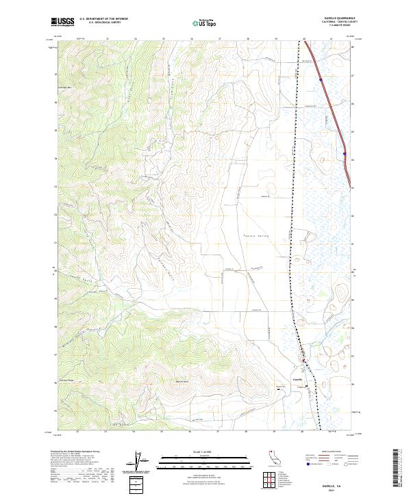 USGS Topographic Map – Gazelle