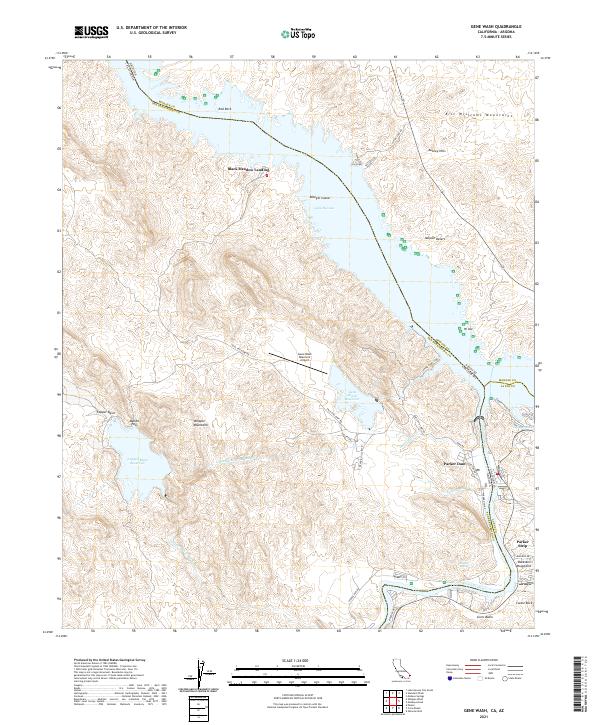 USGS Topographic Map – Gene Wash