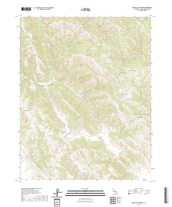 USGS Topographic Map – Gilroy Hot Springs