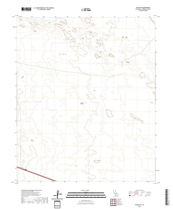 USGS Topographic Map – Glamis SW