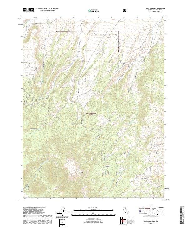 USGS Topographic Map – Glass Mountain