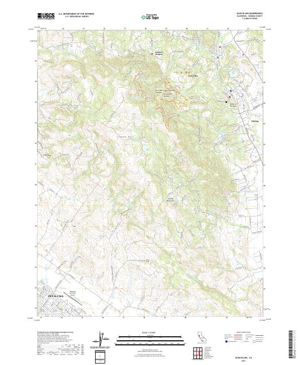 USGS Topographic Map – Glen Ellen