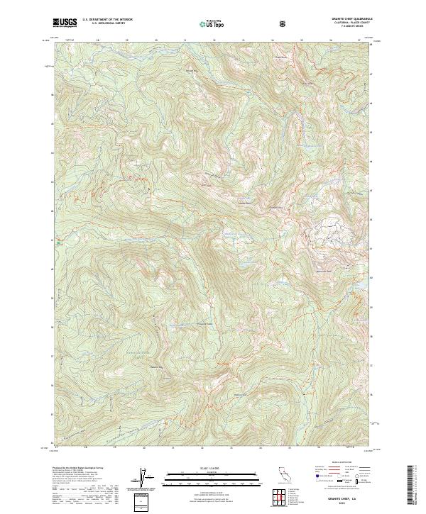 USGS Topographic Map – Granite Chief