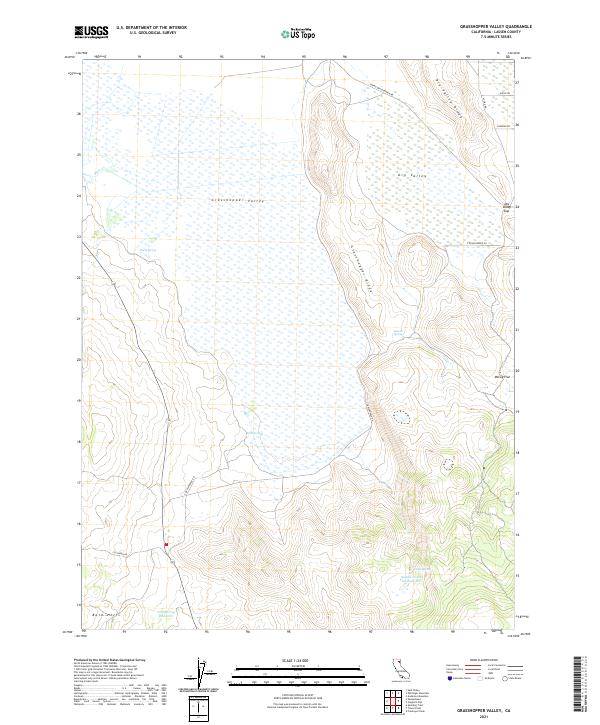 USGS Topographic Map – Grasshopper Valley