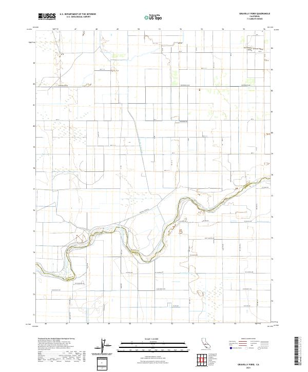 USGS Topographic Map – Gravelly Ford