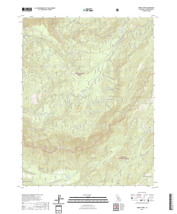 USGS Topographic Map – Greek Store