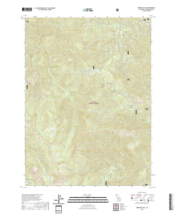 USGS Topographic Map – Grider Valley