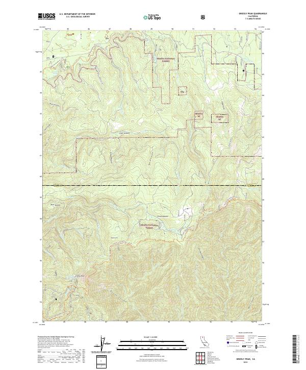 USGS Topographic Map – Grizzly Peak