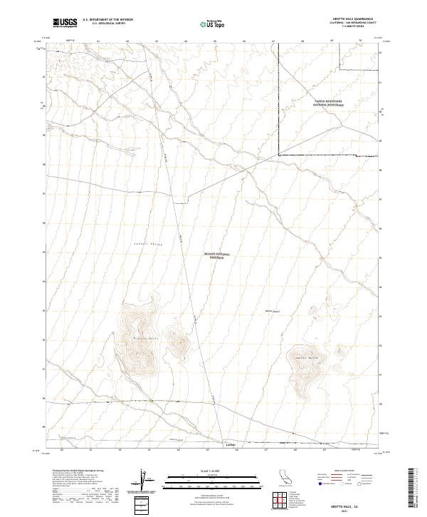 USGS Topographic Map – Grotto Hills