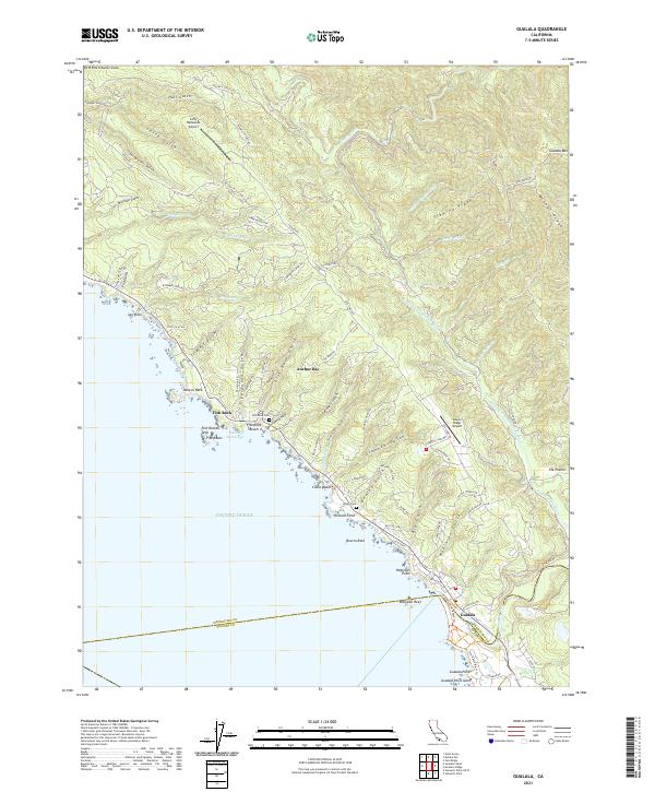 USGS Topographic Map – Gualala