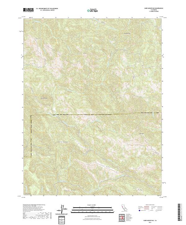 USGS Topographic Map – Gube Mountain