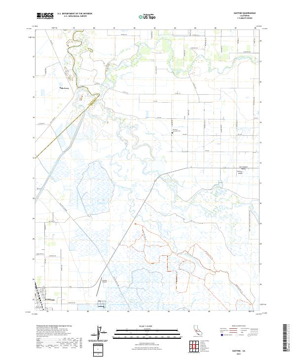 USGS Topographic Map – Gustine