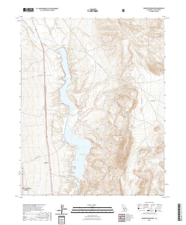 USGS Topographic Map – Haiwee Reservoirs