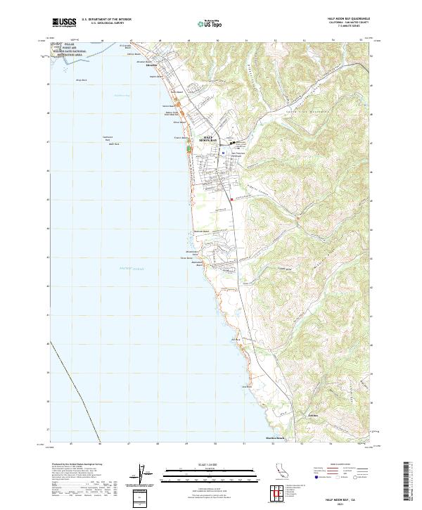 USGS Topographic Map – Half Moon Bay