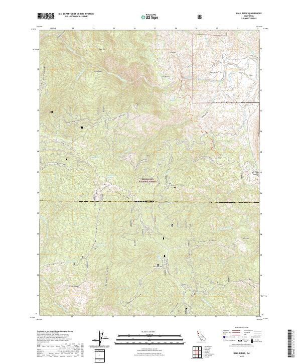 USGS Topographic Map – Hall Ridge