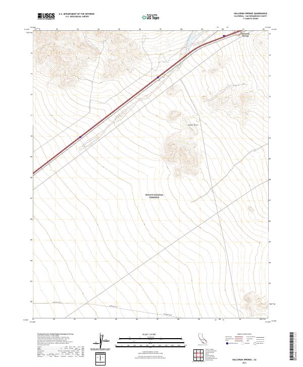 USGS Topographic Map – Halloran Springs