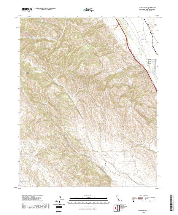 USGS Topographic Map – Hames Valley