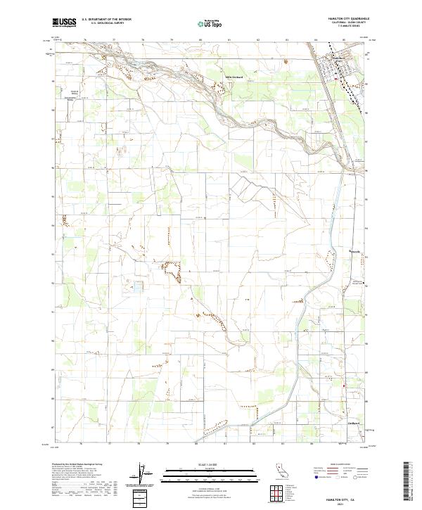 USGS Topographic Map – Hamilton City