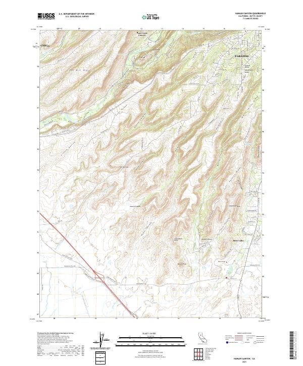 USGS Topographic Map – Hamlin Canyon