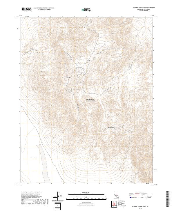 USGS Topographic Map – Hanging Rock Canyon