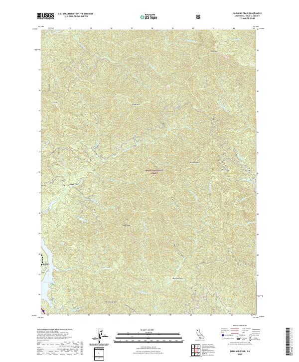 USGS Topographic Map – Hanland Peak