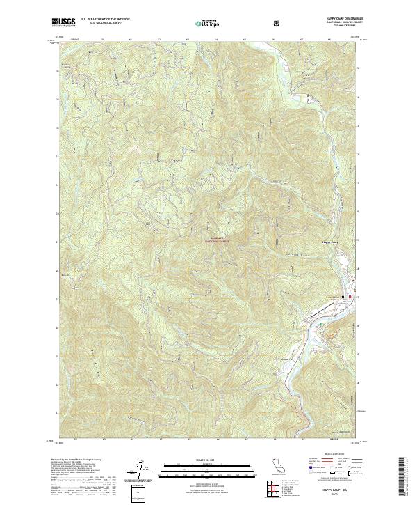 USGS Topographic Map – Happy Camp