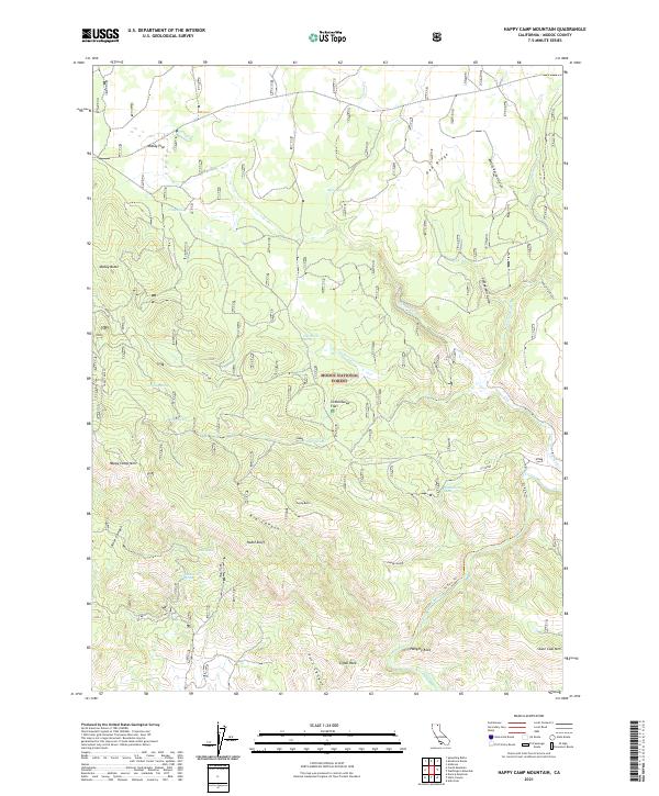 USGS Topographic Map – Happy Camp Mountain