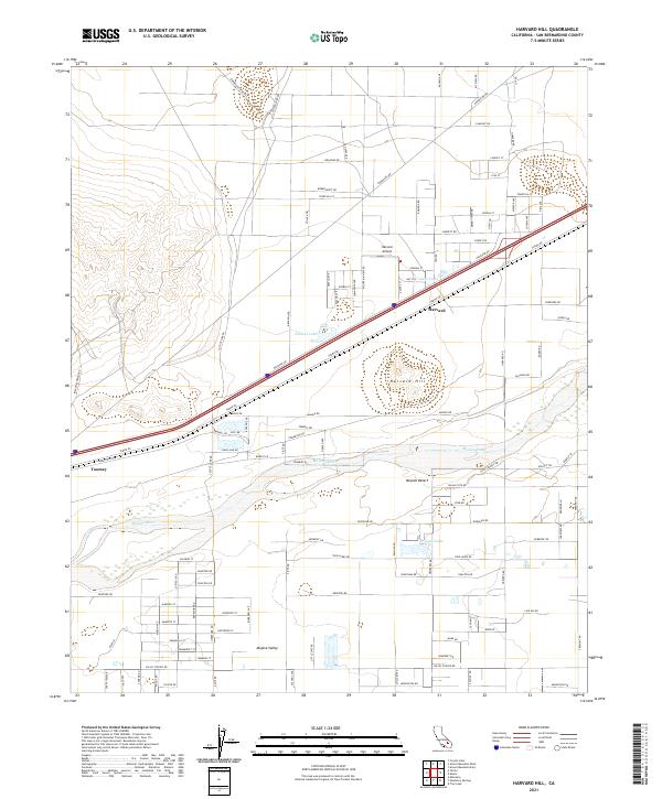 USGS Topographic Map – Harvard Hill