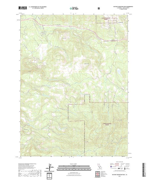 USGS Topographic Map – Hatchet Mountain Pass