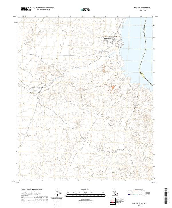 USGS Topographic Map – Havasu Lake