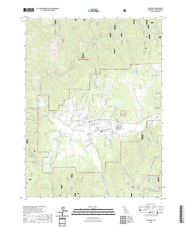 USGS Topographic Map – Hayfork