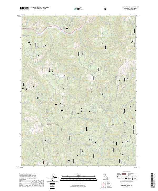 USGS Topographic Map – Hayfork Bally