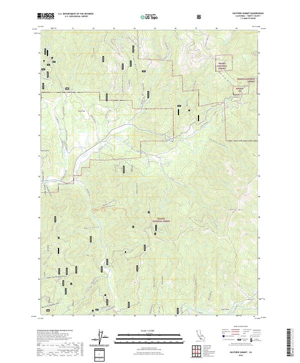USGS Topographic Map – Hayfork Summit