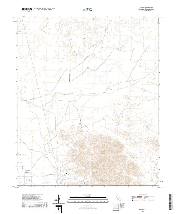 USGS Topographic Map – Hedges