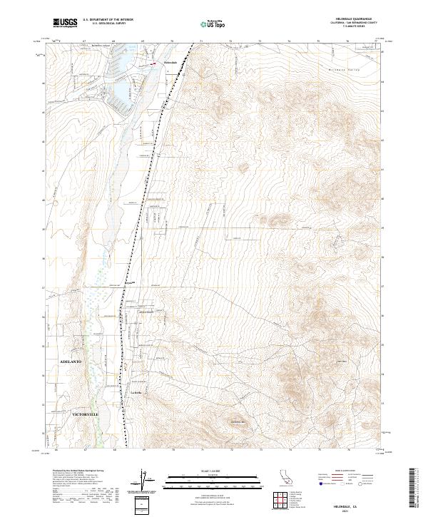 USGS Topographic Map – Helendale