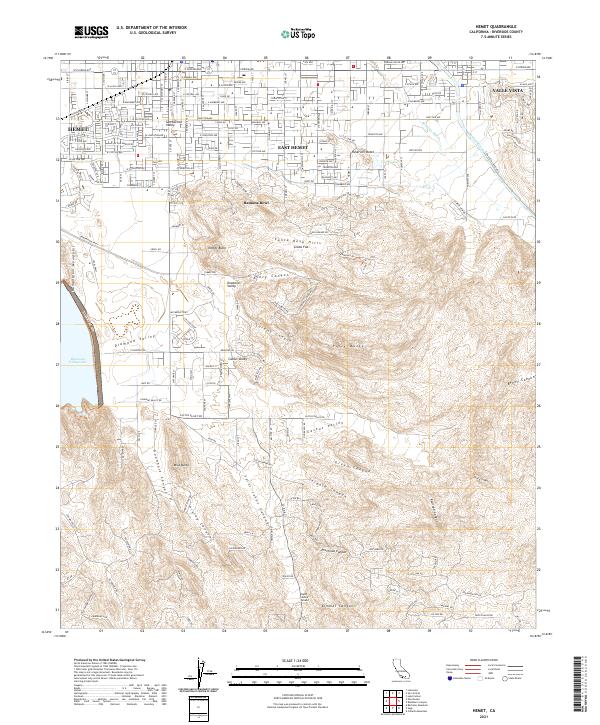 USGS Topographic Map – Hemet