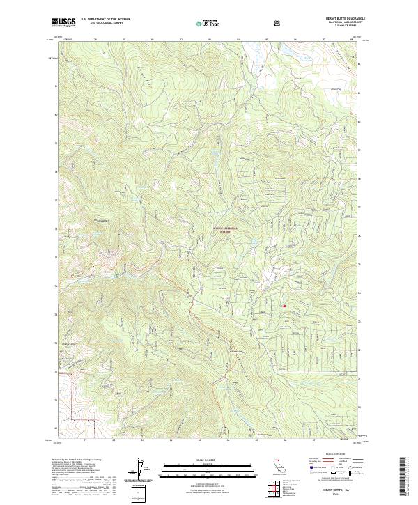 USGS Topographic Map – Hermit Butte