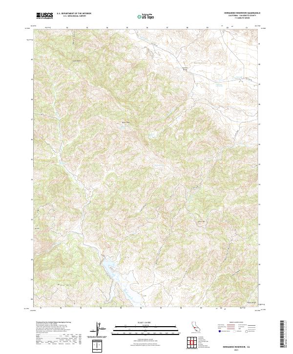 USGS Topographic Map – Hernandez Reservoir