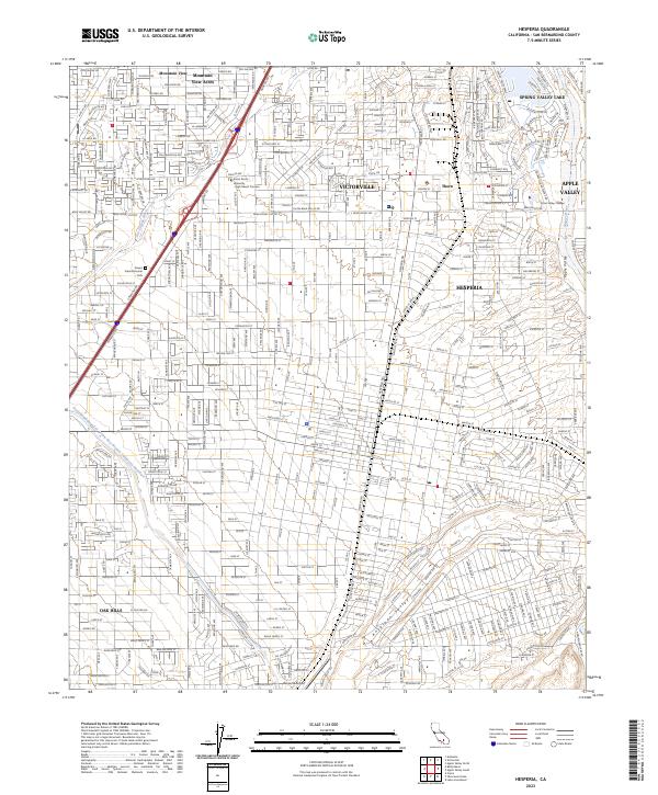 USGS Topographic Map – Hesperia