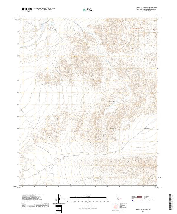 USGS Topographic Map – Hidden Valley West