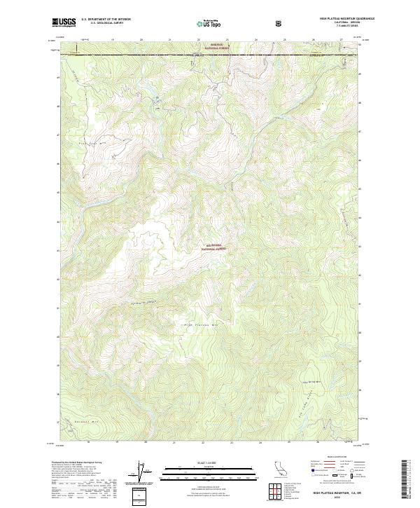USGS Topographic Map – High Plateau Mountain