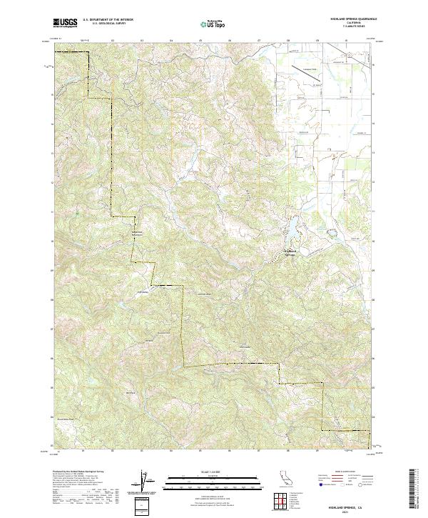 USGS Topographic Map – Highland Springs