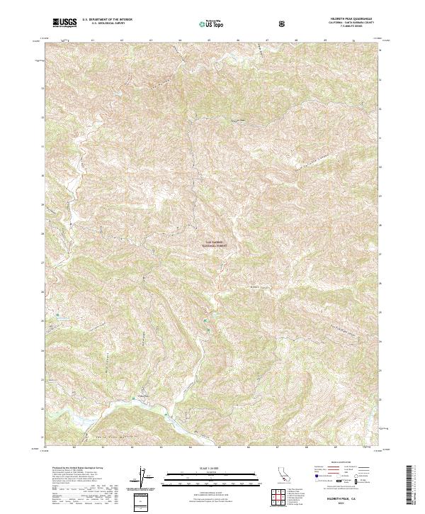 USGS Topographic Map – Hildreth Peak