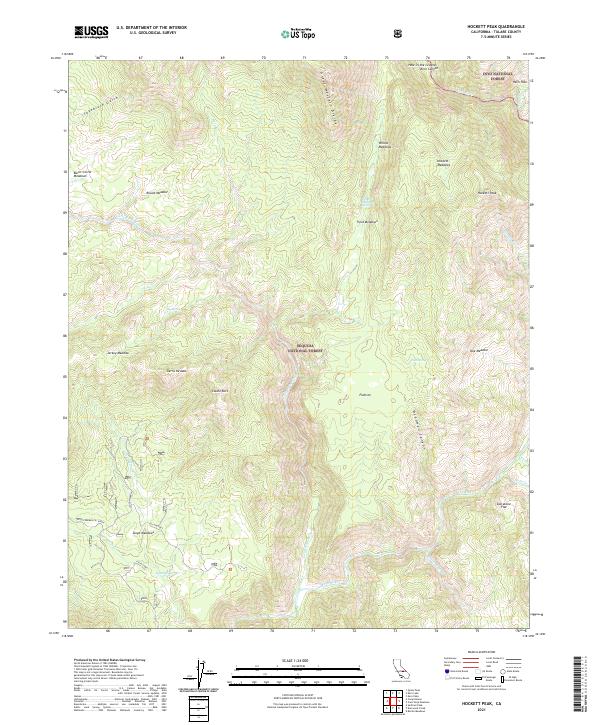 USGS Topographic Map – Hockett Peak