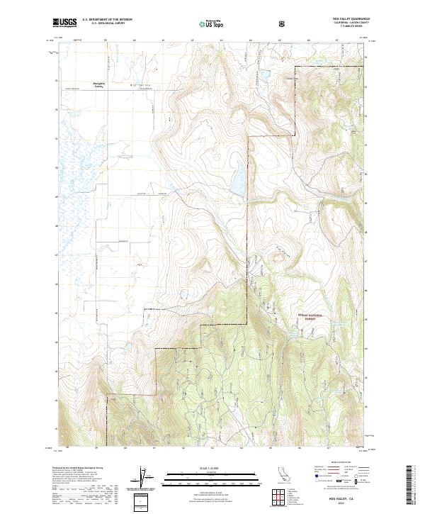 USGS Topographic Map – Hog Valley